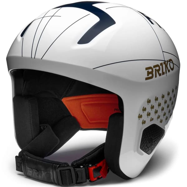 Casque de ski BRIKO VULCANO 2.0 FRANCE SHINY WHITE - TANGAROA BLUE - GOLD