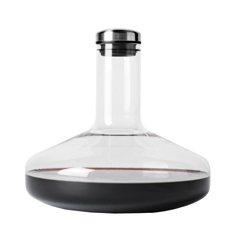 Audo Copenhagen Wine Breather Deluxe decanteerkaraf transparant/staal