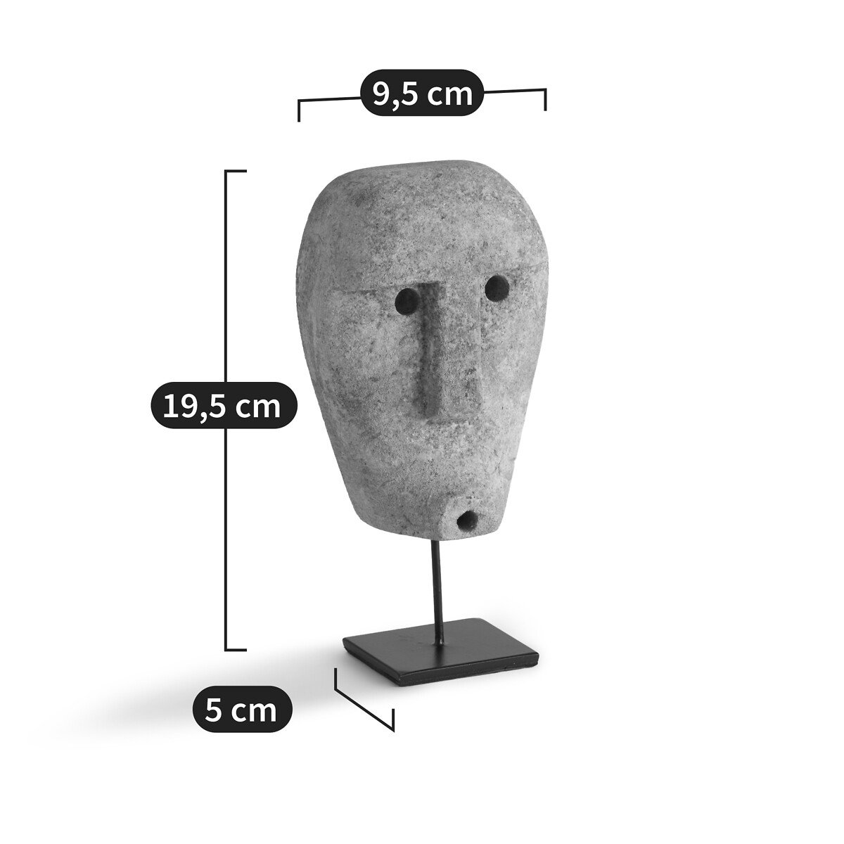 LA REDOUTE INTERIEURS<br>Estatueta de pedra Alt.19,5 cm, Gaya
