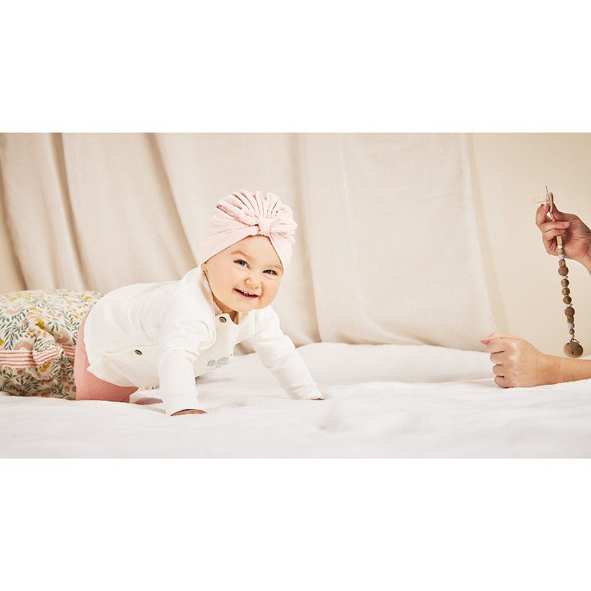 Ensemble 2 pièces effet matelassé pour bébé fille - Ecru