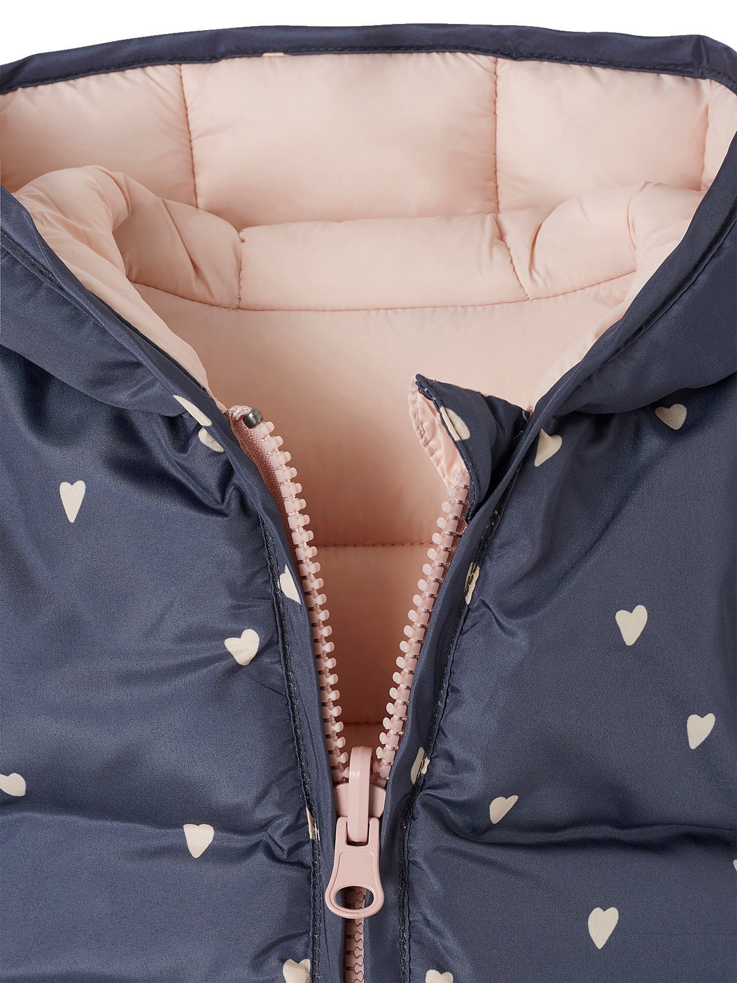 Vertbaudet Wendbare Baby Steppjacke mit Recycling-Polyester dunkelblau