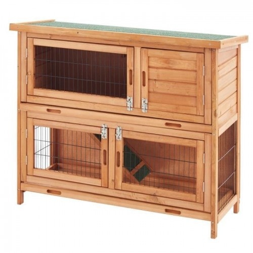 Cstore Milo, gaiola para coelhos na cor madeira de abeto.