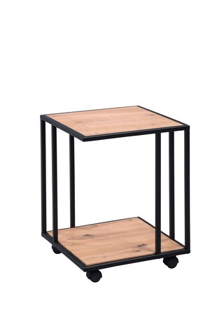 Couchtisch DALLAS 40 x 40 cm schwarz/ Eiche