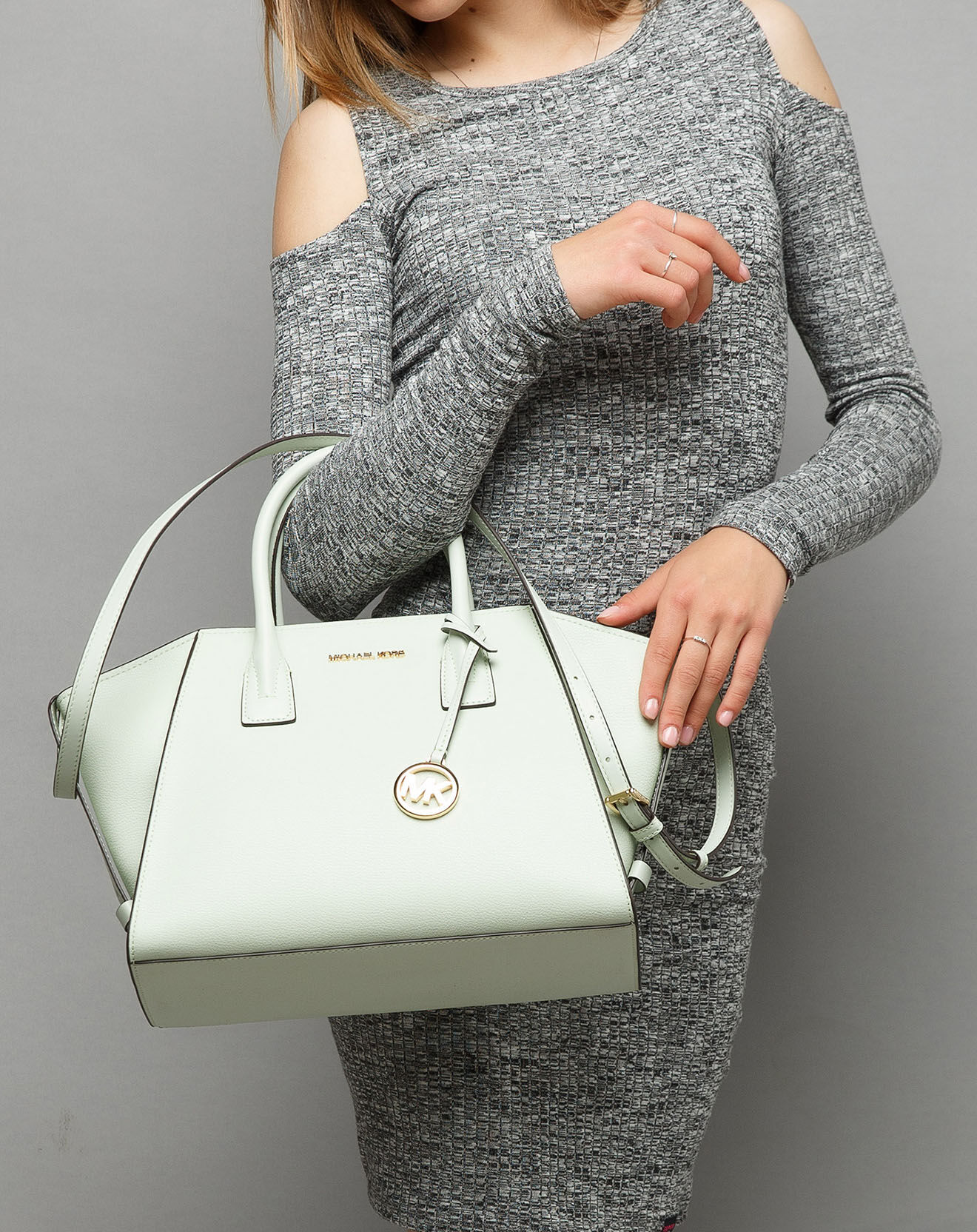 Michael Kors Sac cabas en Cuir zippé Large Avril  vert - 42x26x16 cm