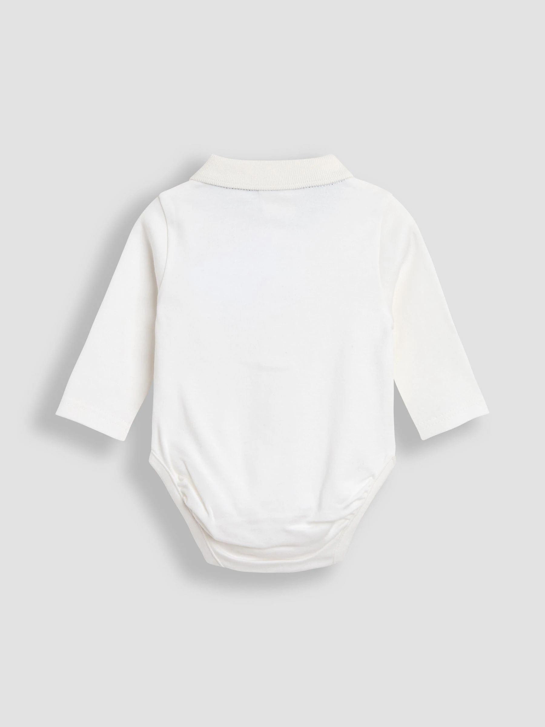 JoJo Maman Bébé 2-Pack Plain Long Sleeve Polo Shirt Bodies