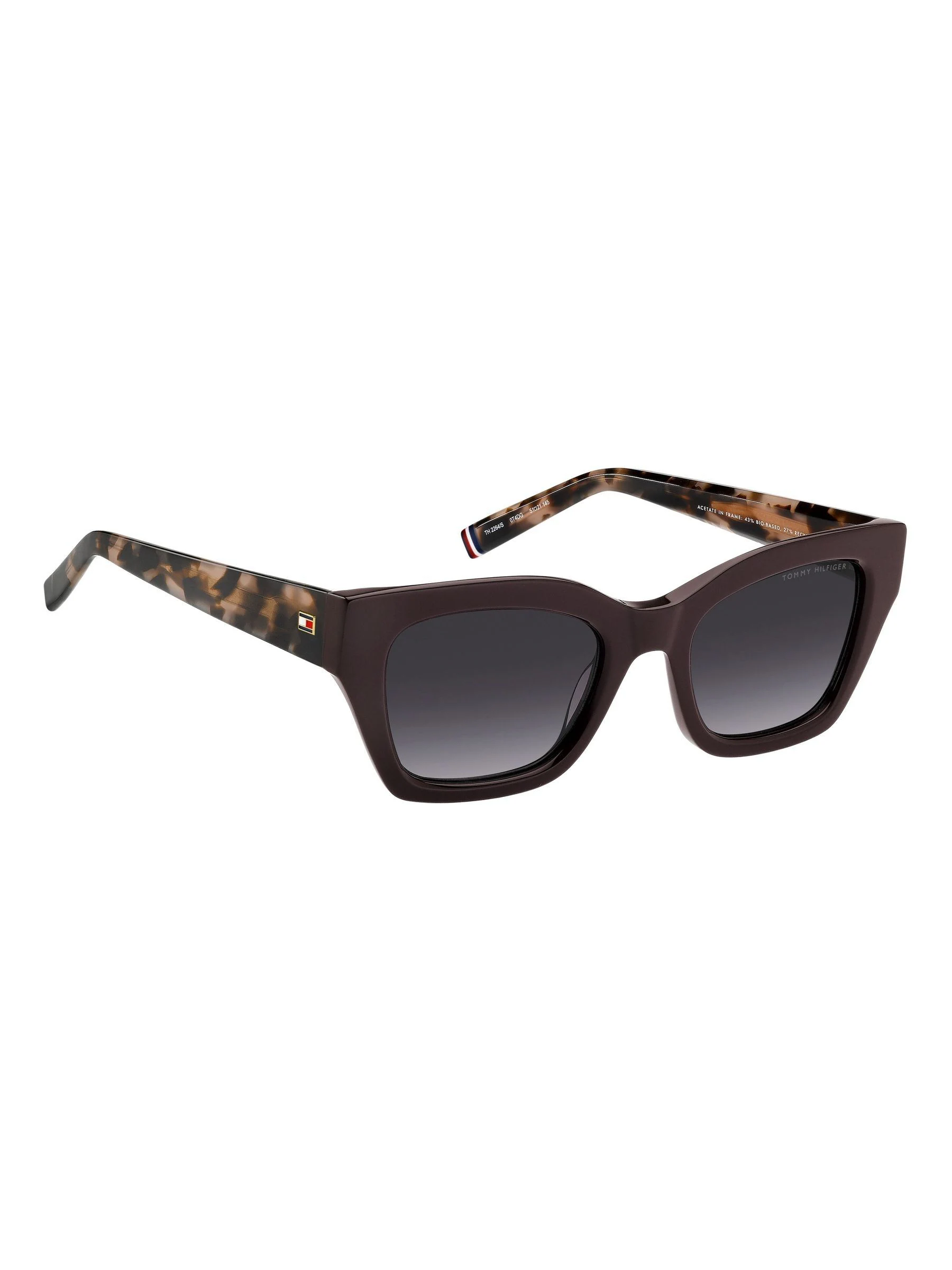 Tommy Hilfiger Cat Eye Sunglasses in Burgundy and Pink Havana
