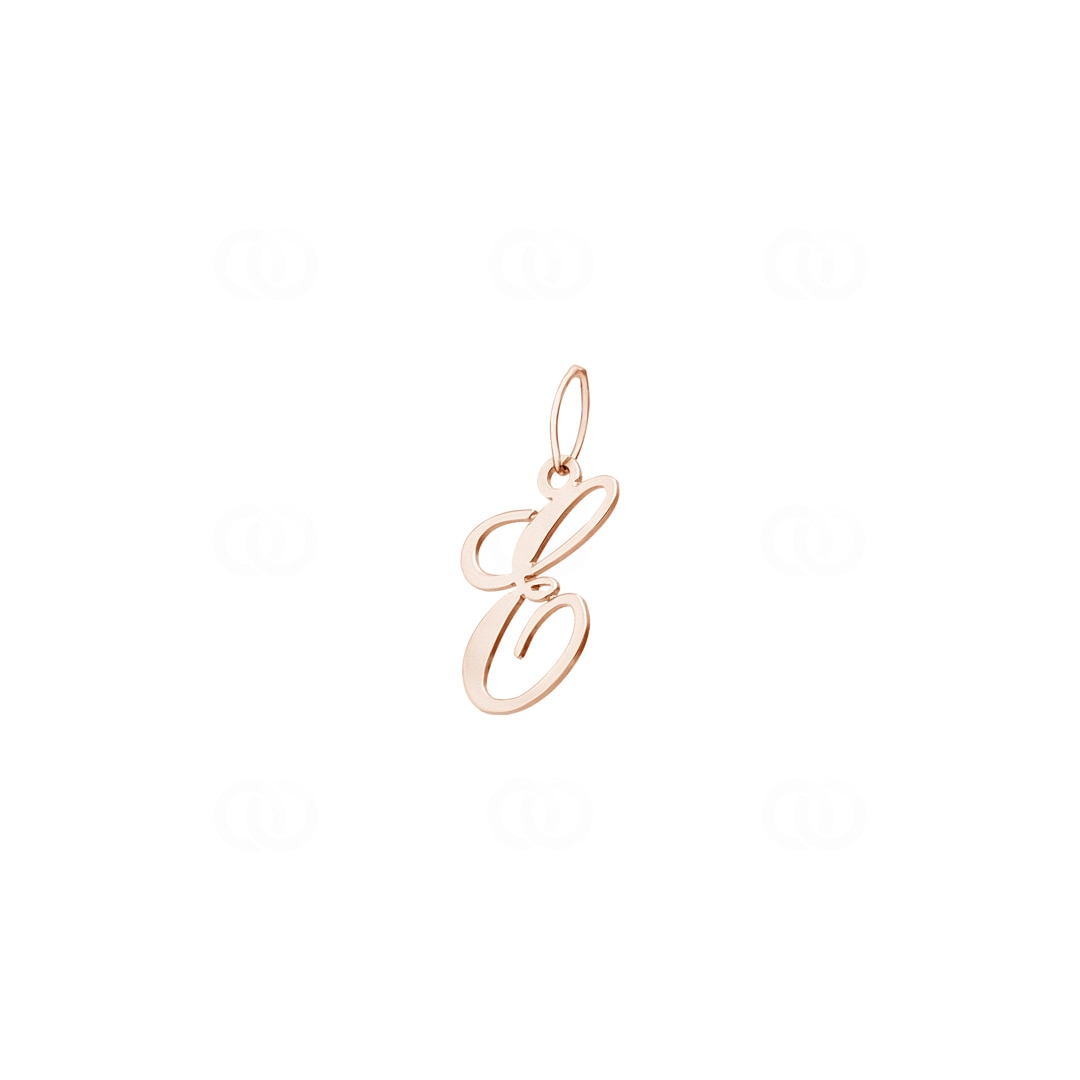 Anhänger 750/18 K Roségold Buchstabe E
