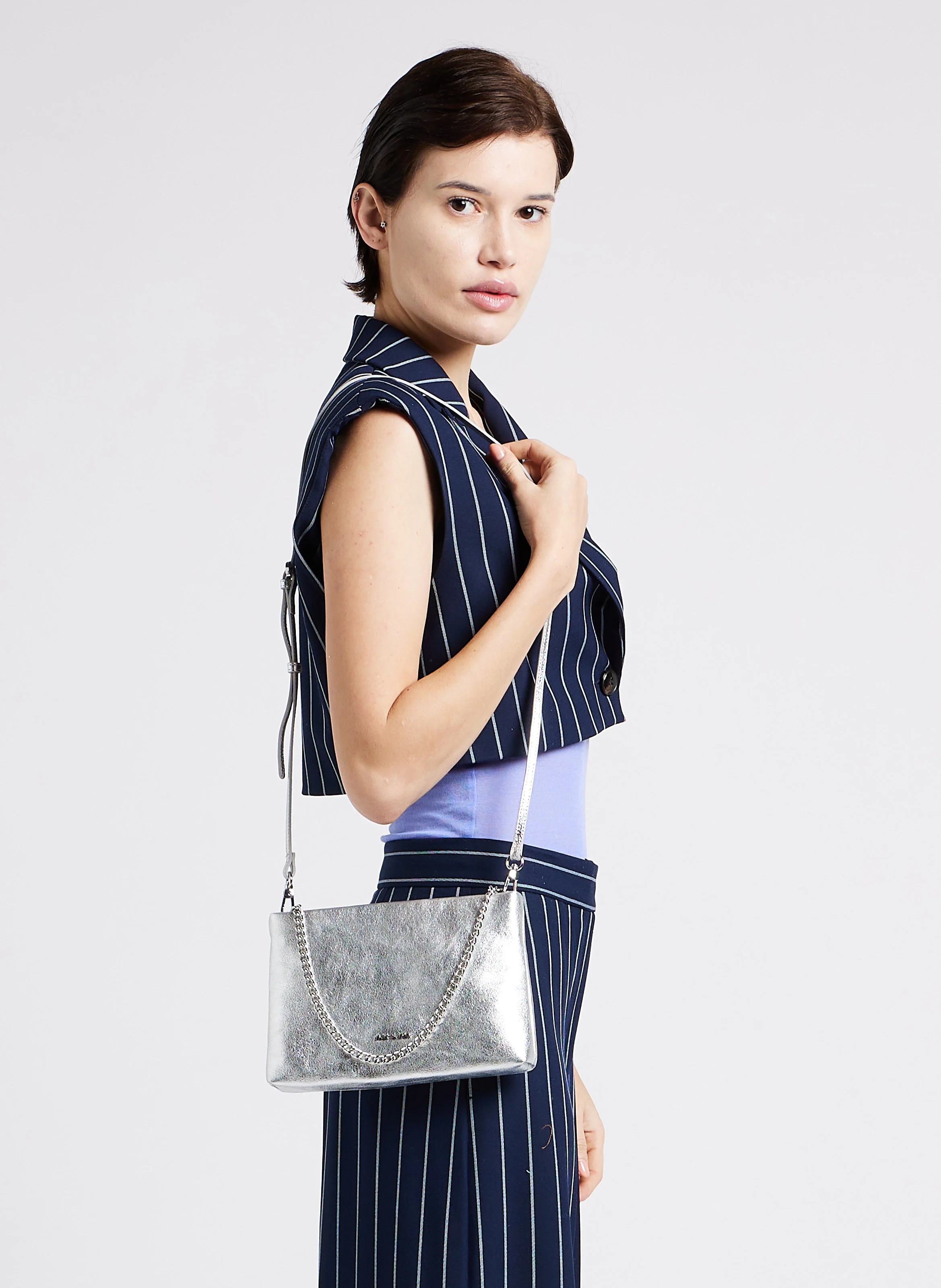 MOLLY - Pochette en cuir | Gris