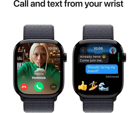 Apple Watch Series 10 GPS 46mm Jet Black Aluminium Case with Ink Sport Loop