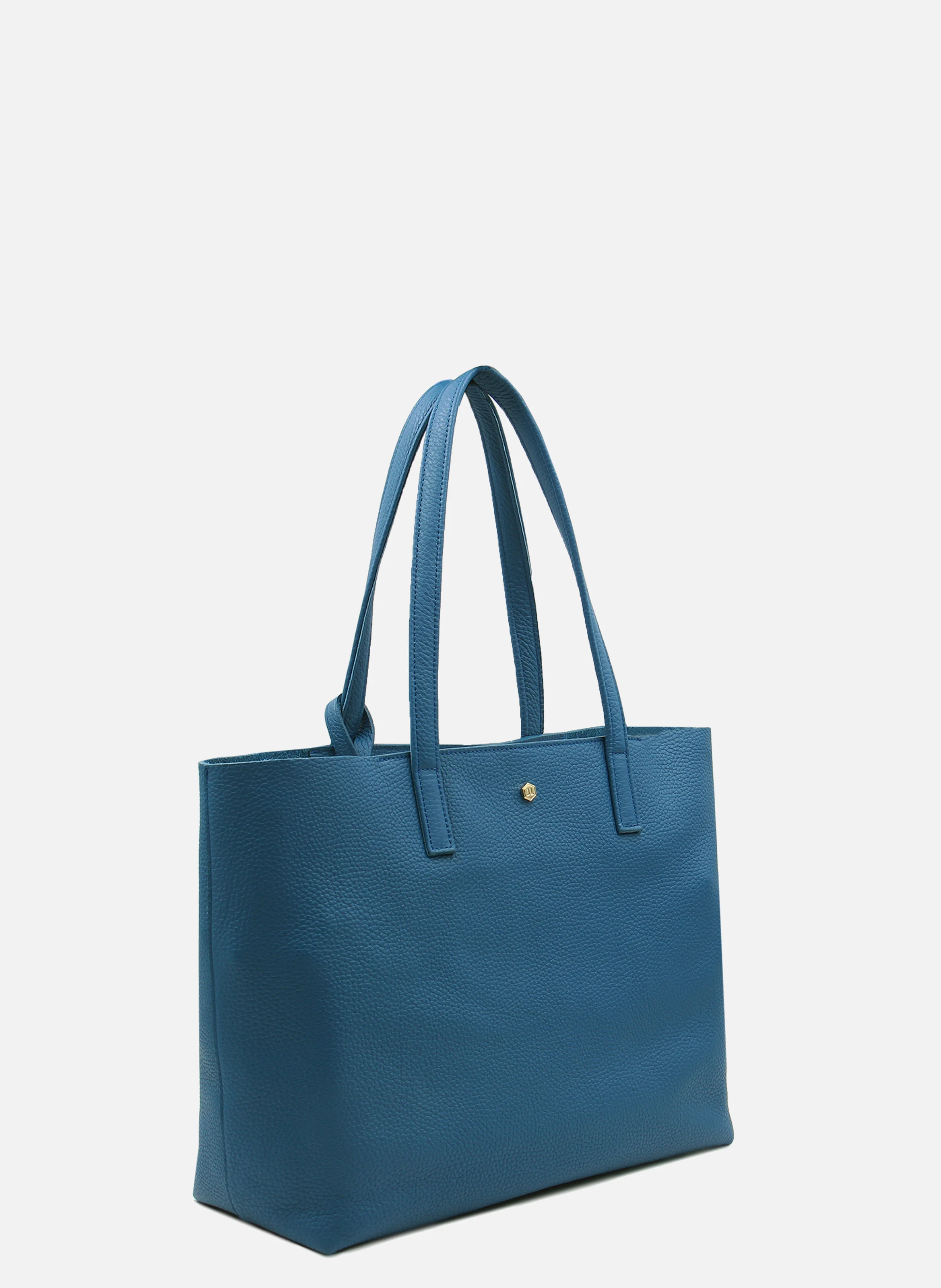 Sac cabas cuir grainé souple | Bleu