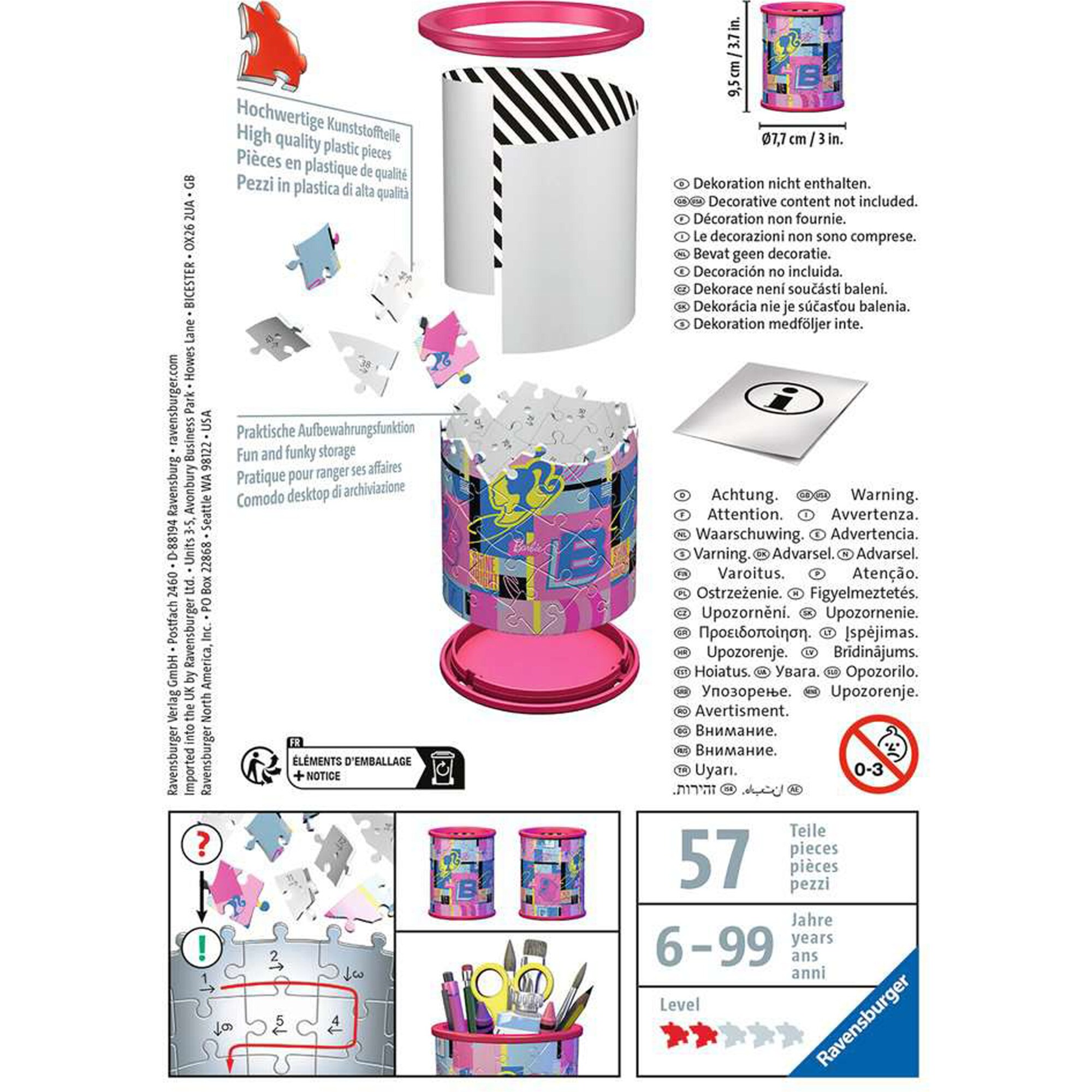 Ravensburger Puzzle 3D Puzzle Utensilo Barbie