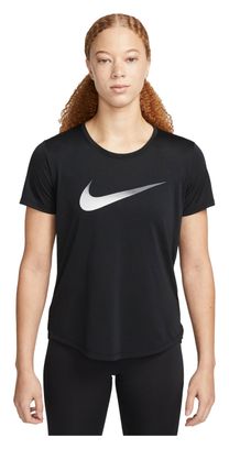 Maillot manches courtes Femme Nike Dri-Fit Swoosh Noir