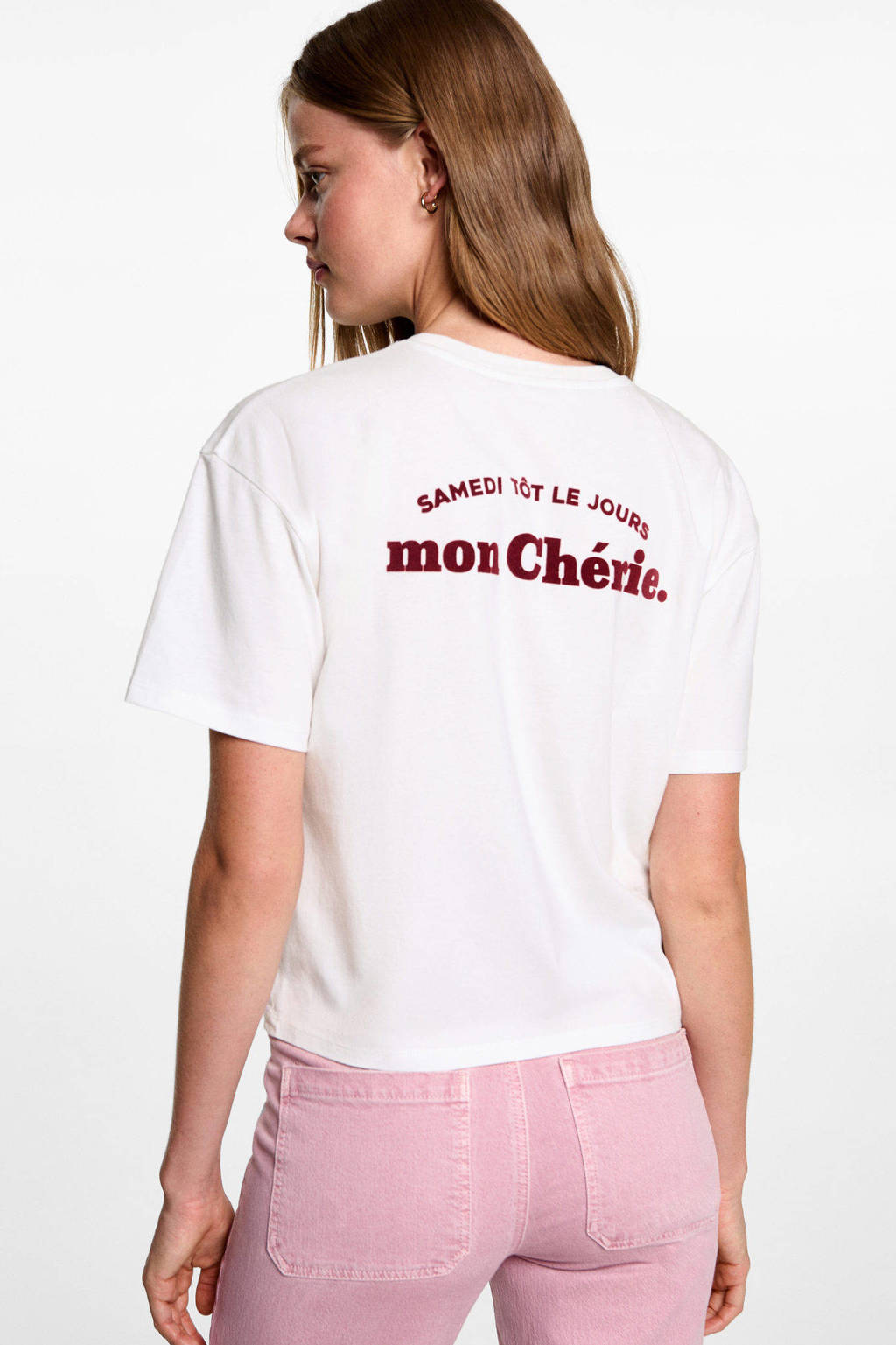 MANGO TEEN T-shirt met backprint naturel wit