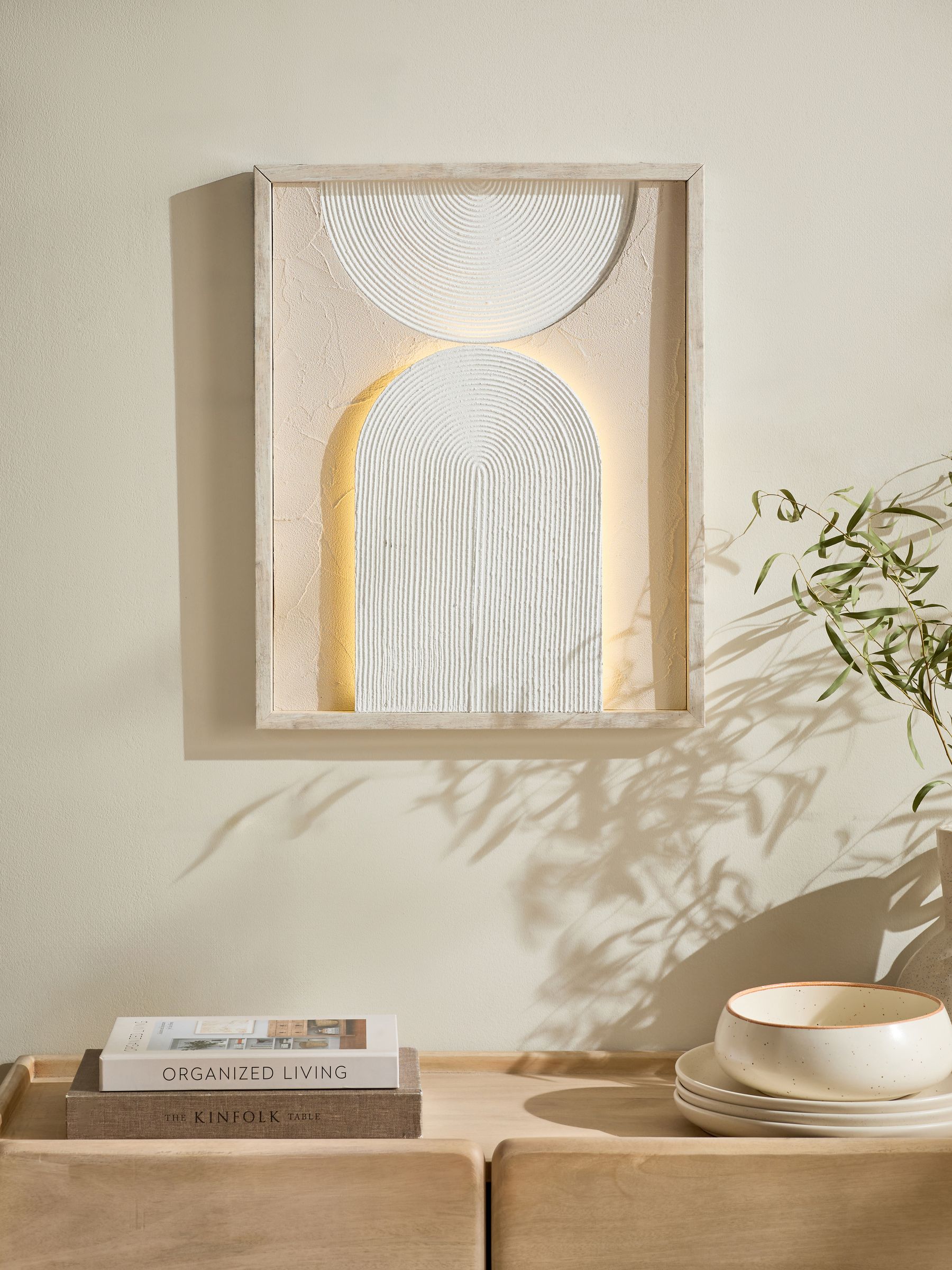 Verlichte abstracte textuurkunstwerken voor aan de wand