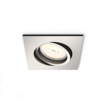 Philips Donegal inbouwspot vierkant nikkel 230V
