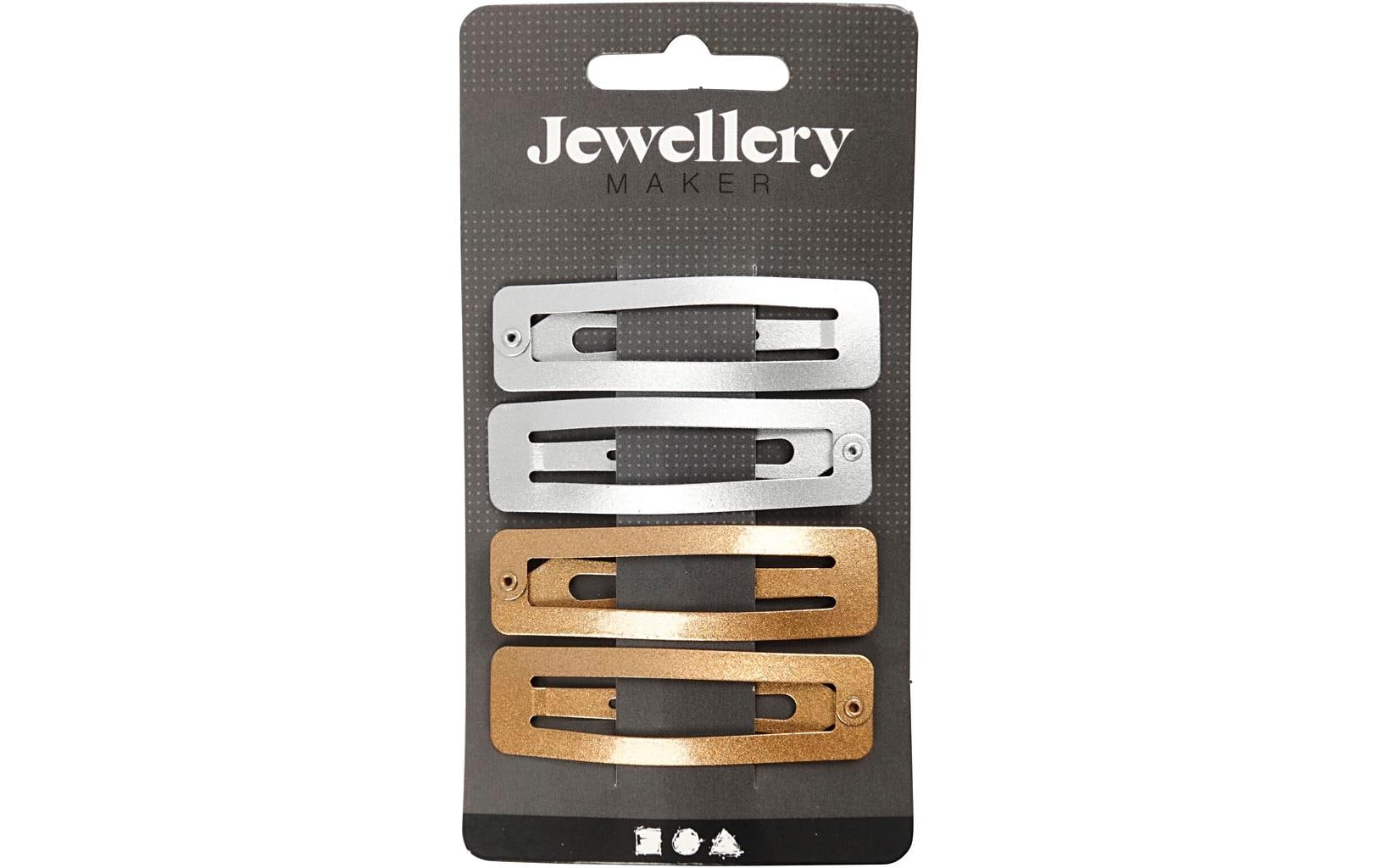 Haar-Clip 5.8 x 1.6 cm 4 Stück, Gold/SilberHaarspangen