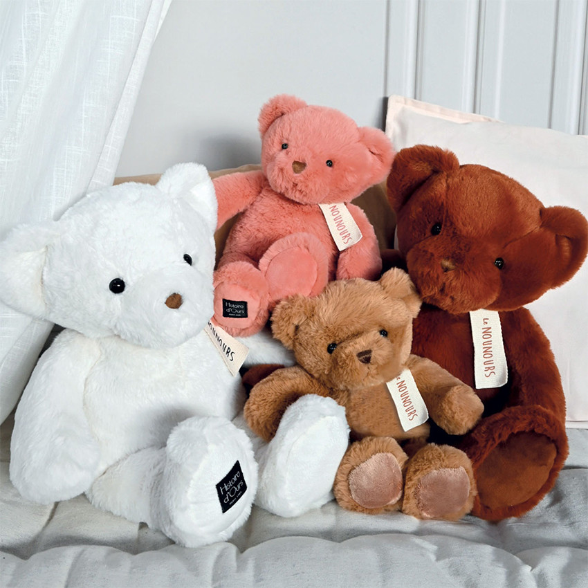 Nounours en peluche capuccino 40 cm