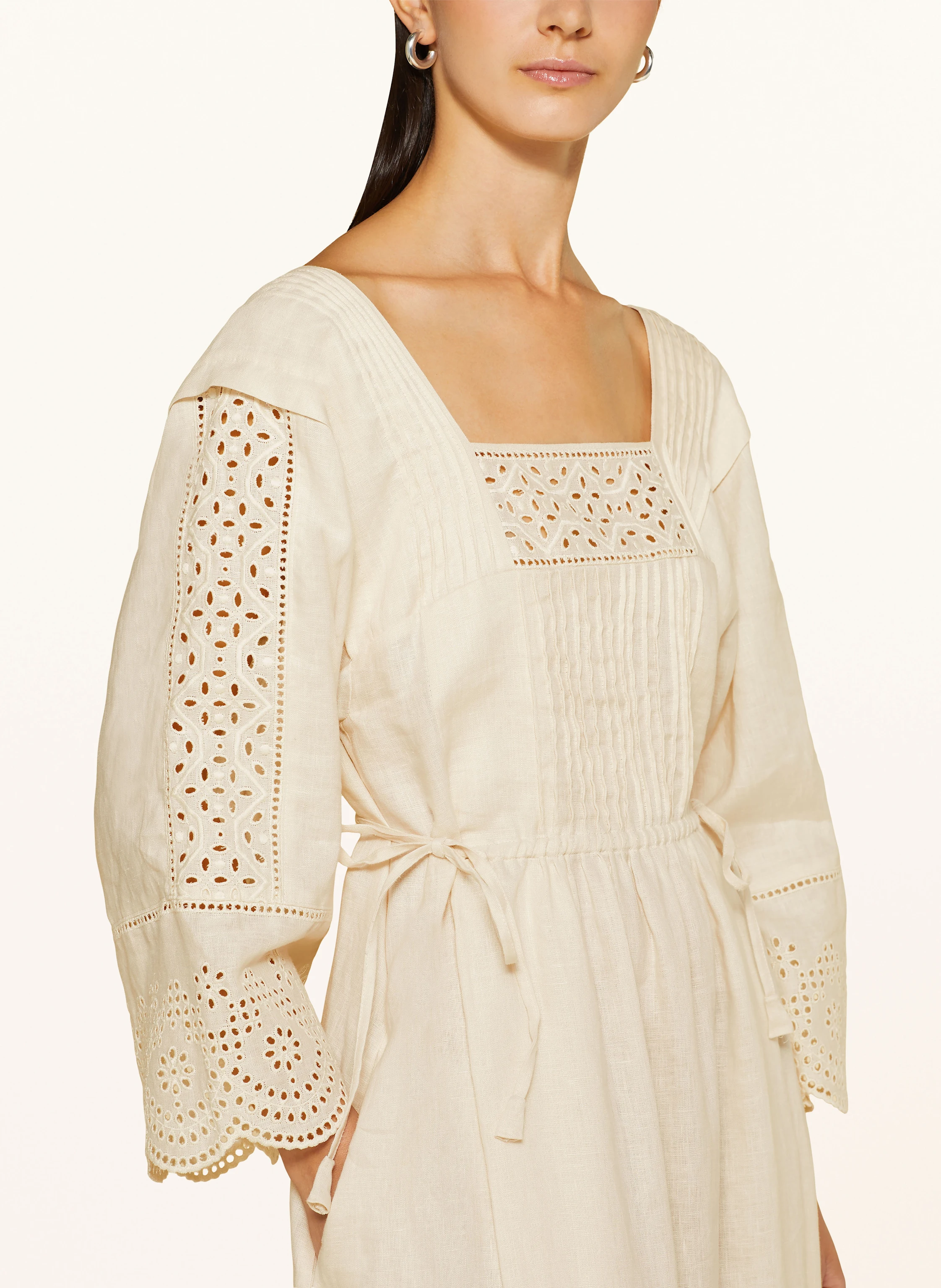 WEEKEND Max Mara Leinenkleid LUGLIO mit Lochspitze