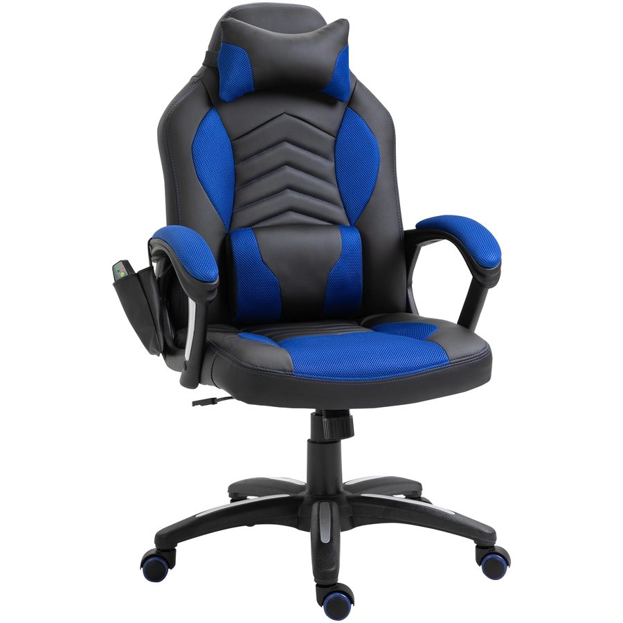 HOMCOM Bürostuhl mit Wärmefunktion blau