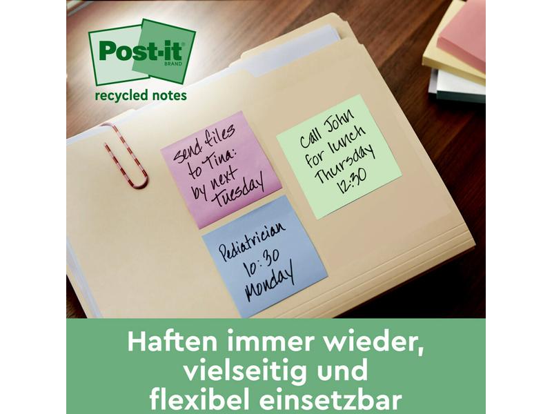 Post-it Notizzettel Recycling Notes 38 x 51  mm Post-it Recycling Notes in verschiedenen Farben
