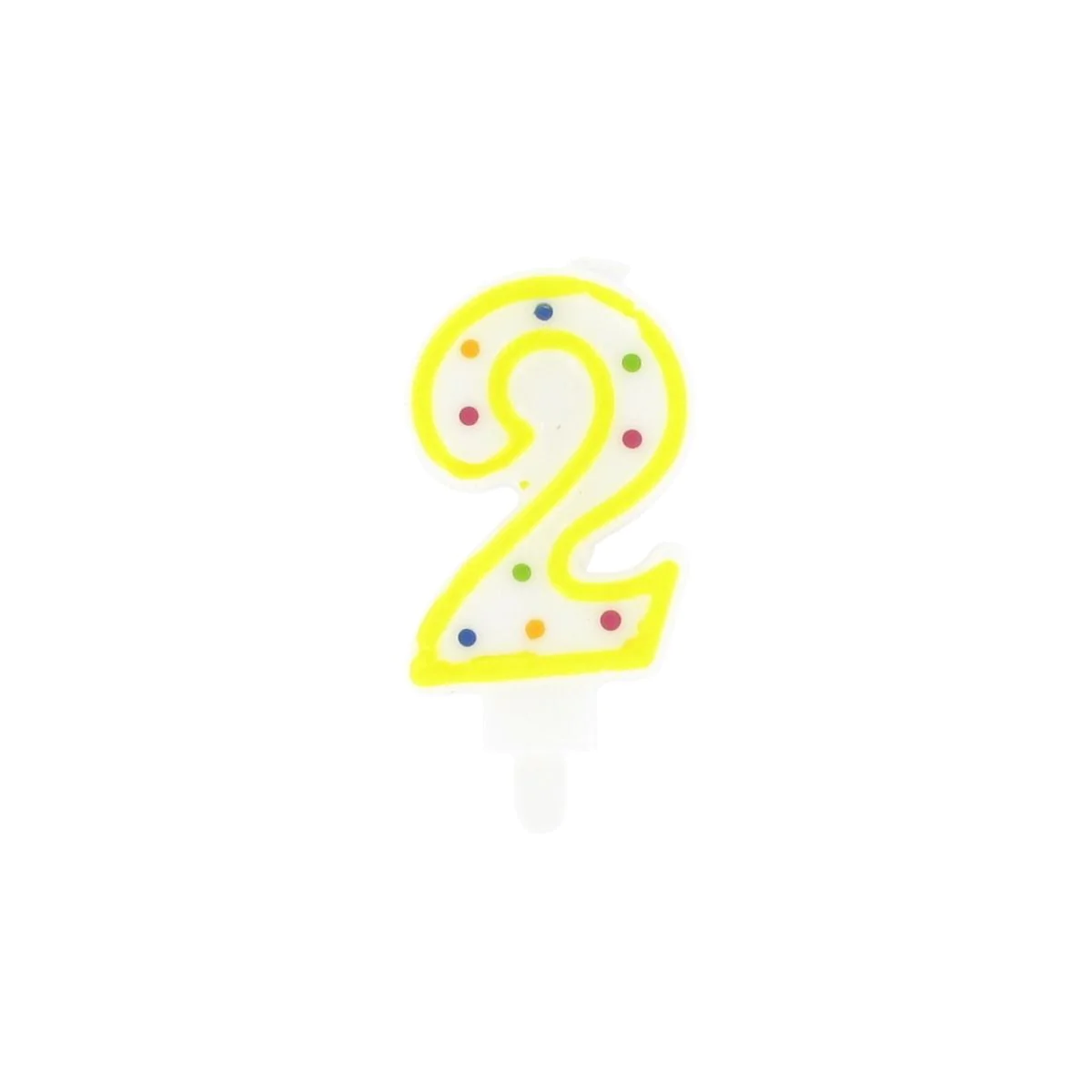 Bougie anniversaire chiffre 2 Rio Party Fackelmann