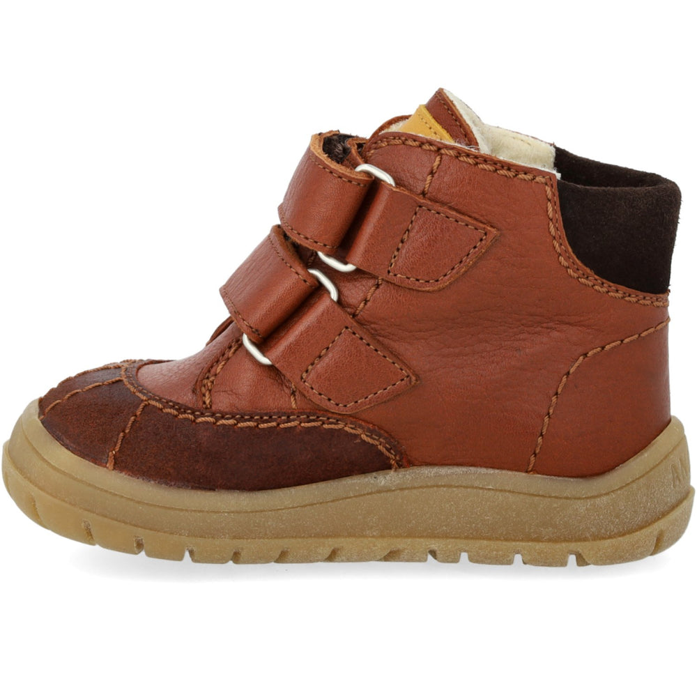 Køb Angulus Cognac/Sun Yellow/Dark Brown Begynder TEX-støvle Med Kontraststikninger