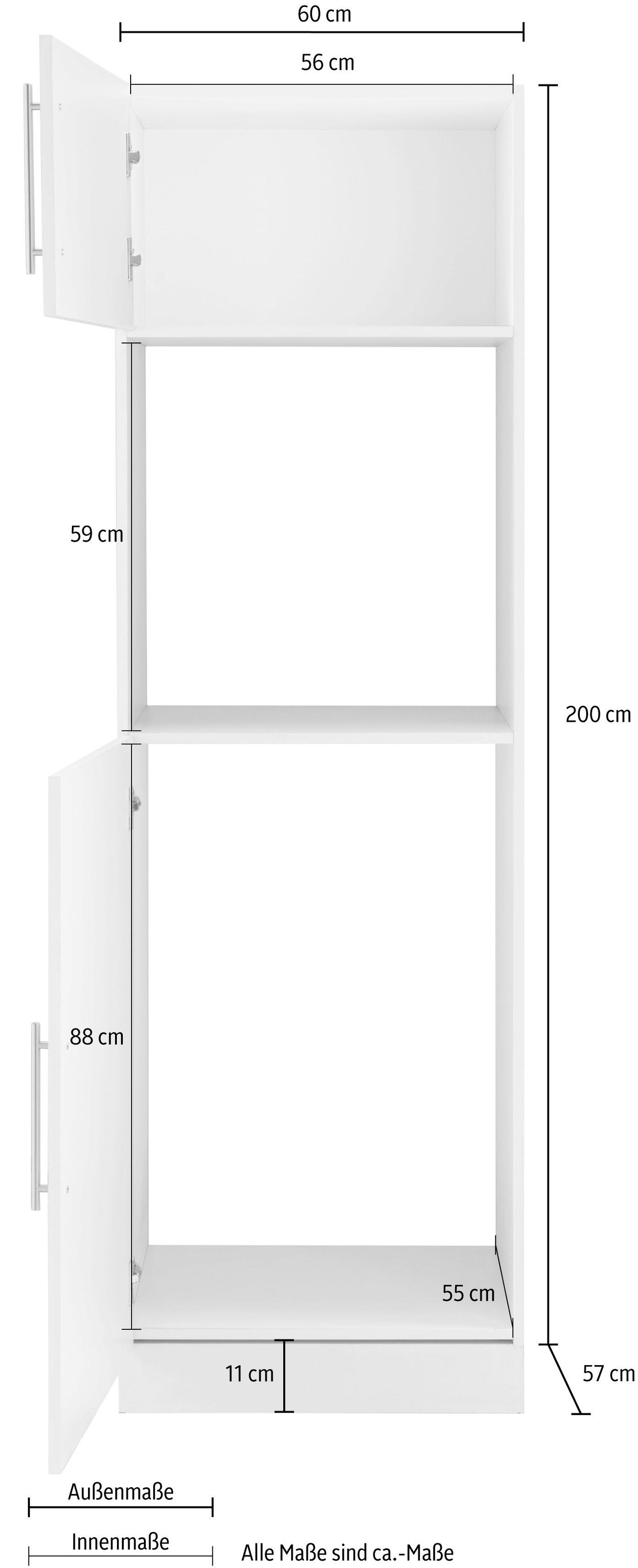 wiho Küchen Backofen/Kühlumbauschrank »Cali« 60 cm breit