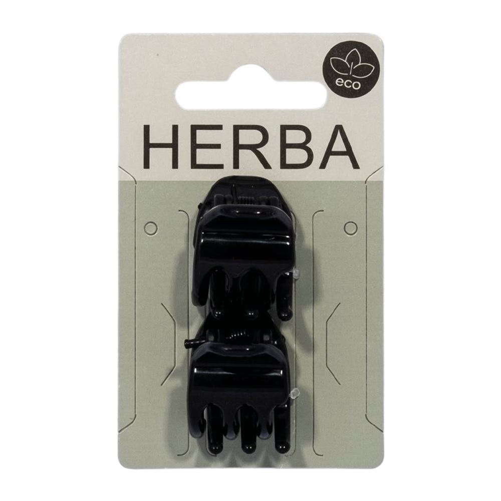 HERBA Ecofriendly Klammer<br>2 Stück, 2.2cm, schwarz