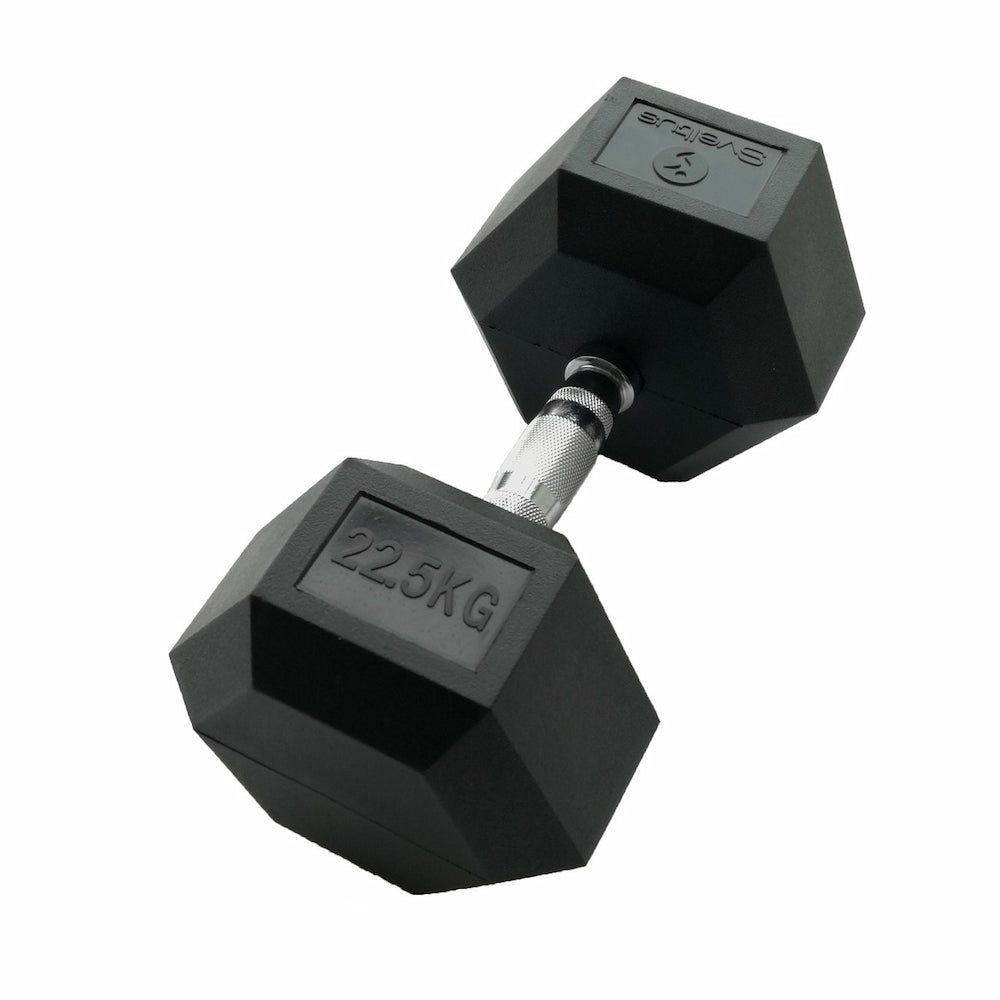 SVELTUS Haltère hexagonal caoutchouc 22,5Kg