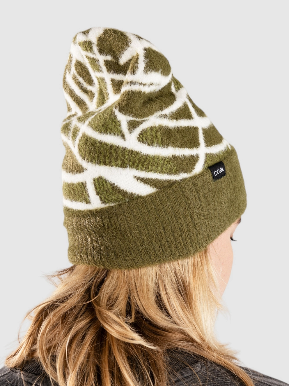 Coal Solstice Beanie olive gridlock