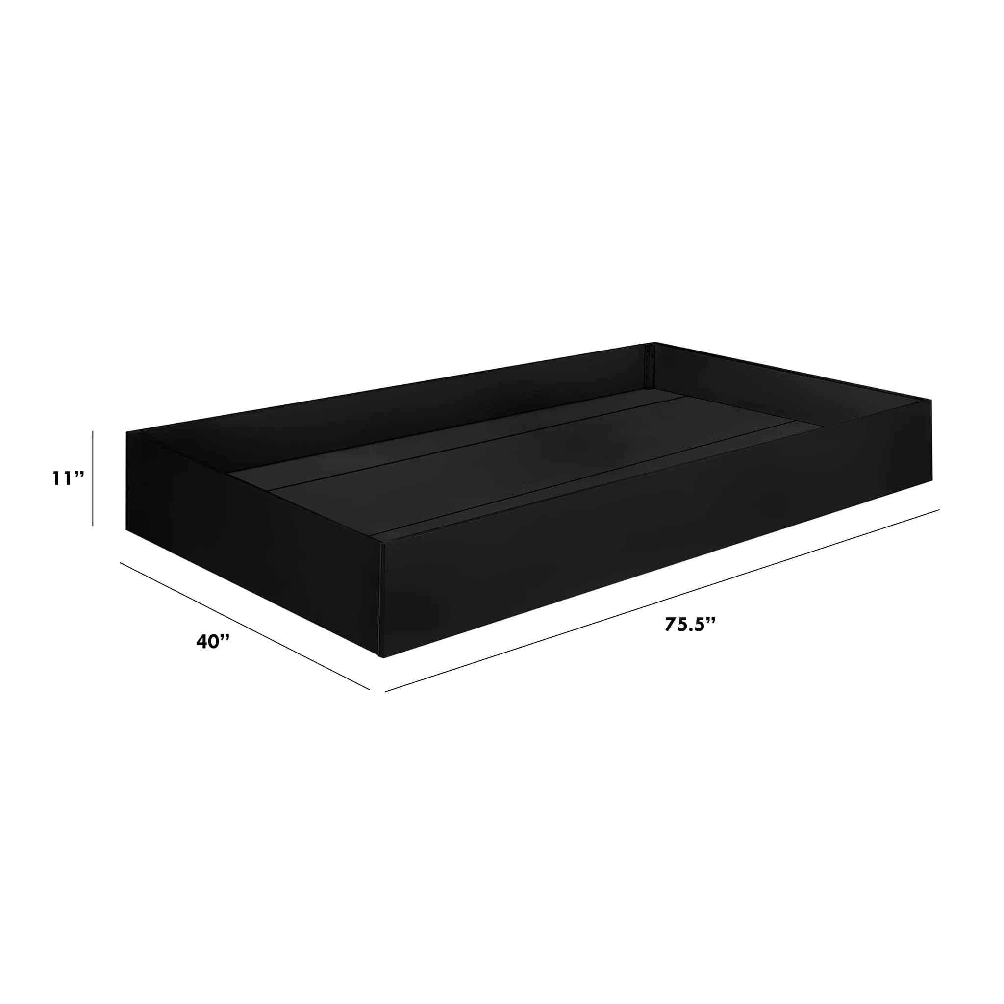 Million Dollar Baby Tiroir de Rangement pour Lit Gigogne Simple Universel - Noir