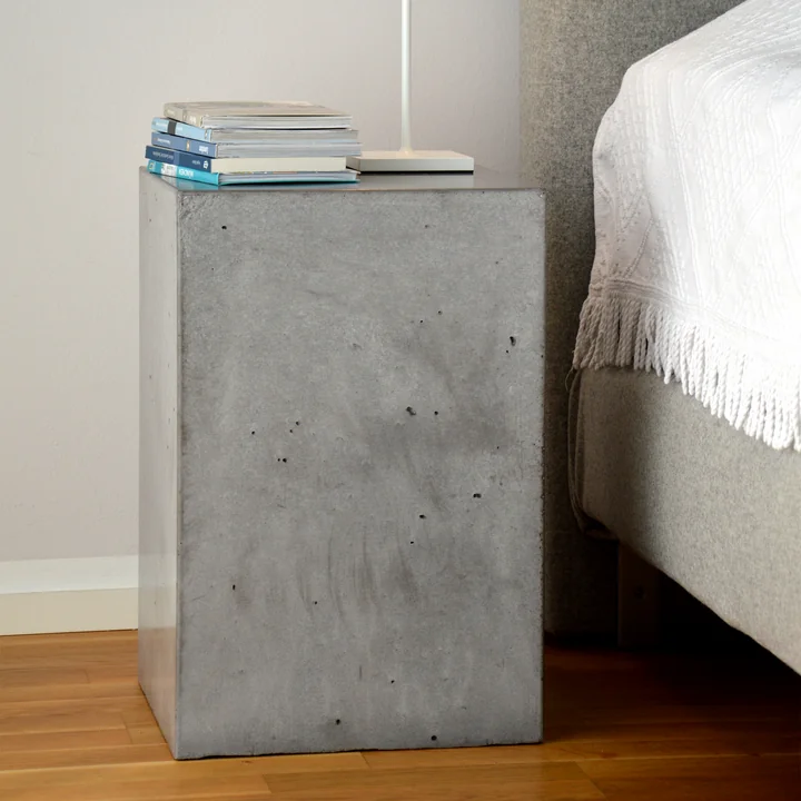 Jan Kurtz - Block Beistelltisch H 46 cm, Beton gewachst