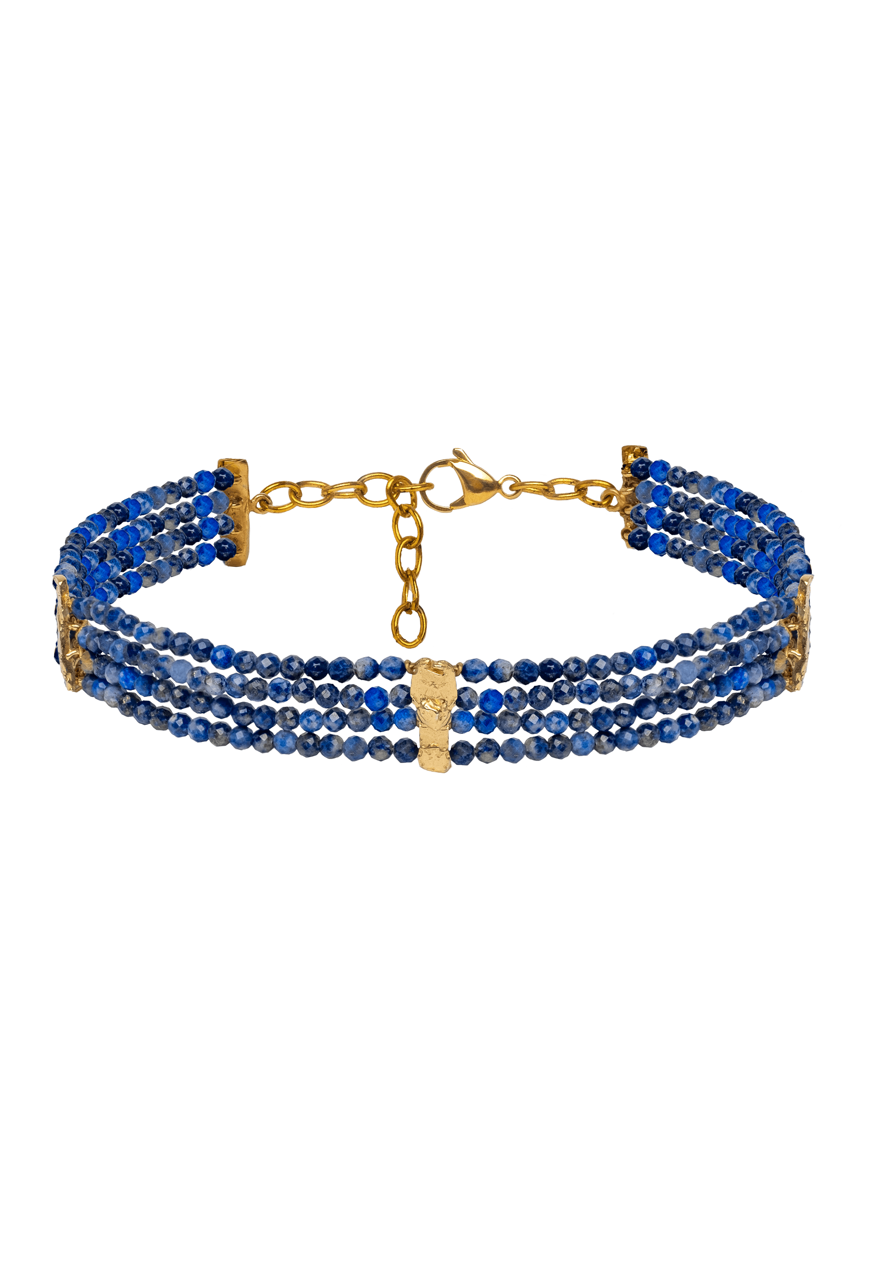 LILIANA VERT - Collier choker de pierres | Bleu