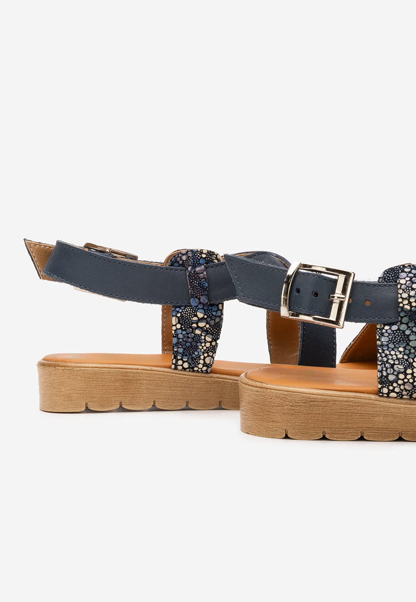 Sandales en cuir femme bleus Tamala