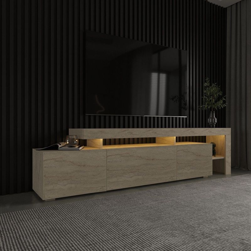 TV-Standaard - Modern - 100% Melamine Gecoate Spaanplaat - Met LED-Lichten