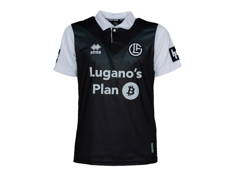 FC Lugano Jersey Home 25/26 L, Schwarz/Weiss Leichtes und atmungsaktives Oberteil mit Stil