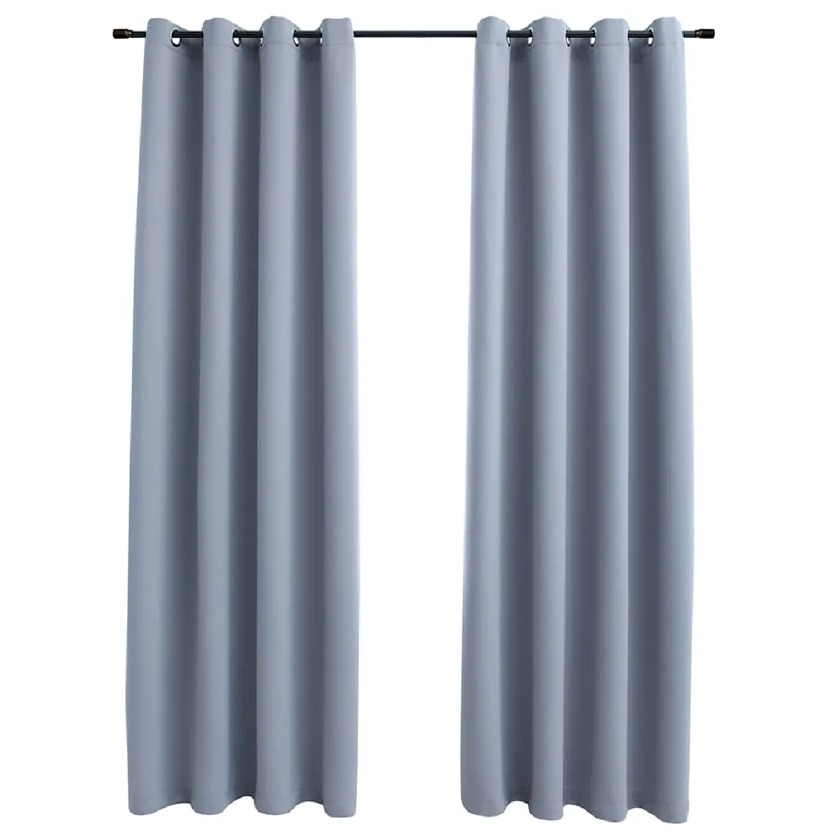 VidaXL Rideaux occultants 2pcs - Gris 140x225 cm
