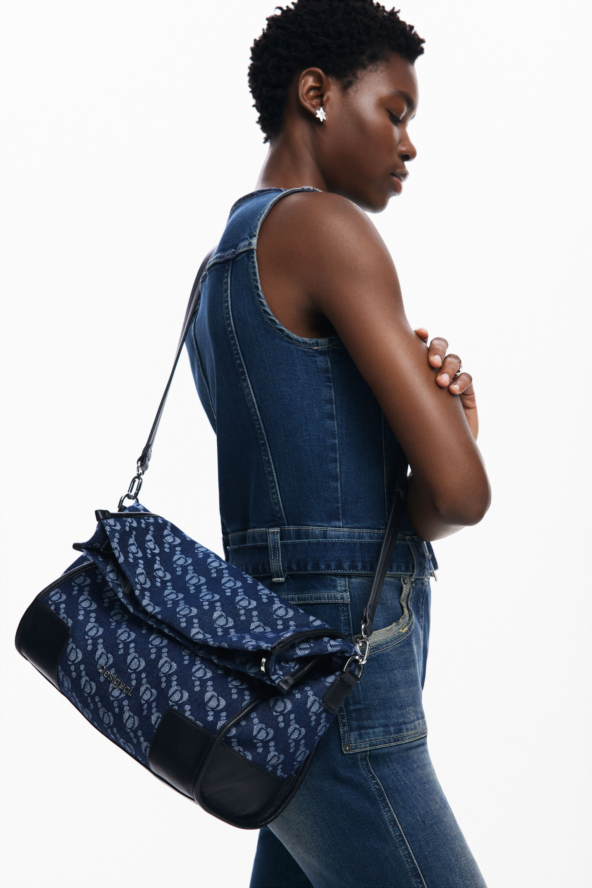 Bolsa de mão com logo Desigual