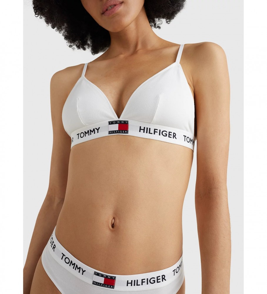 Sutiã acolchoado Tommy Hilfiger, algodão branco