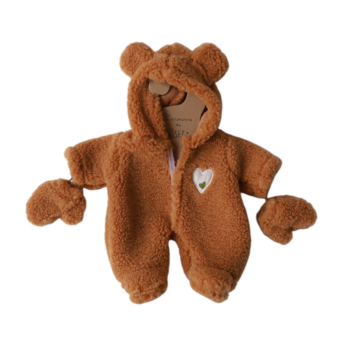 Tenue de poupée combinaison fausse fourrure ourson - Bébé Highland Frisette