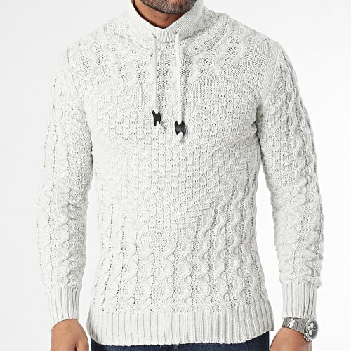 Pull Col Montant Blanc