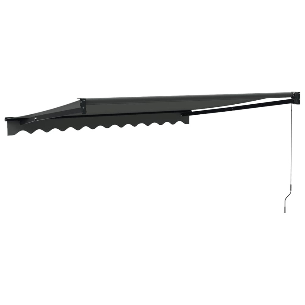 Auvent rétractable anthracite 3,5x2,5 m tissu et aluminium