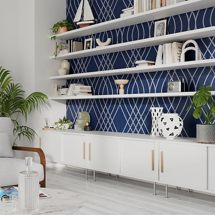 Papier peint Vinyle Intissé GoodHome Mavi ble