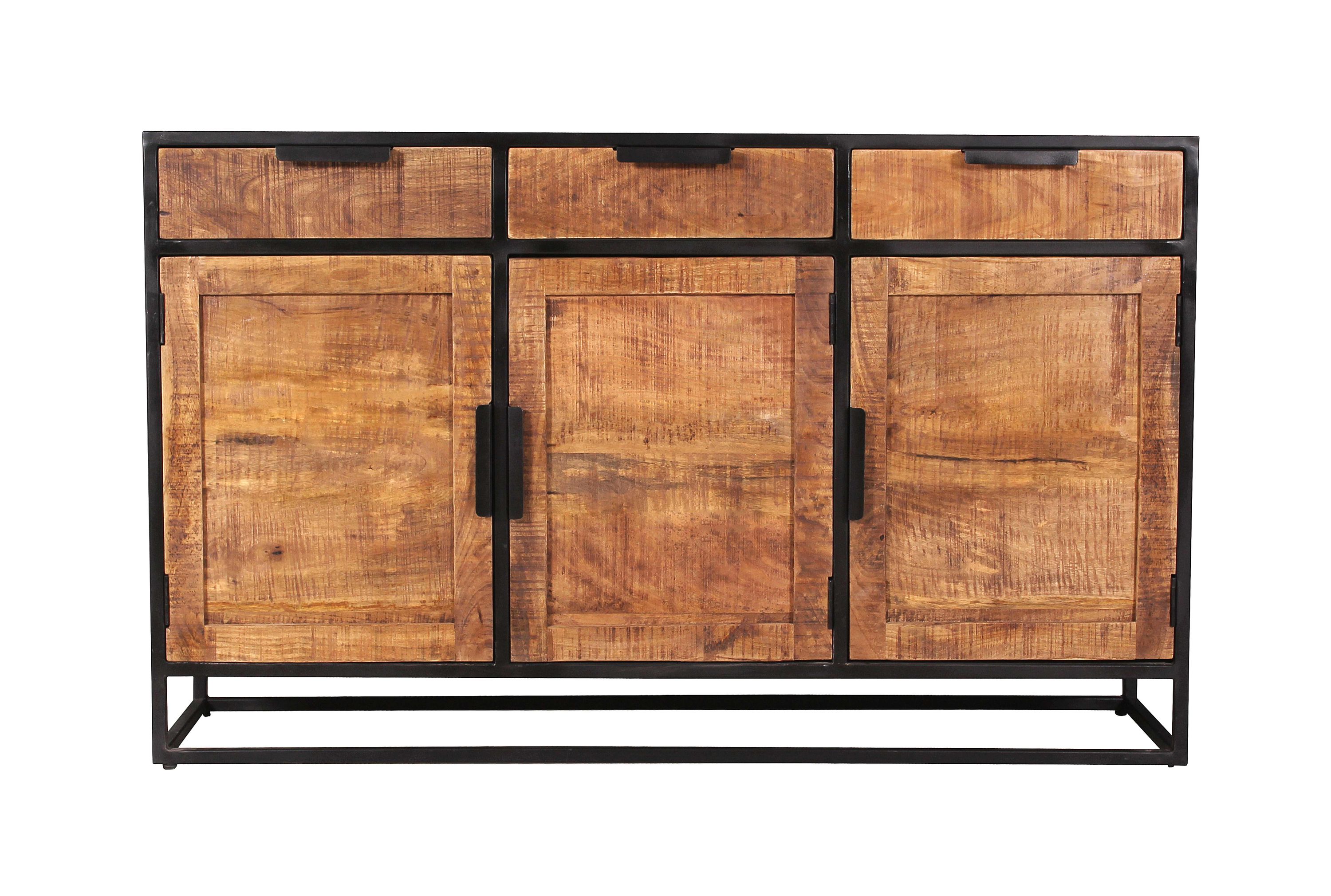 Sideboard Sidney Mangoholz Kommode Wohnzimmer Esszimmer Schubladen Schrank