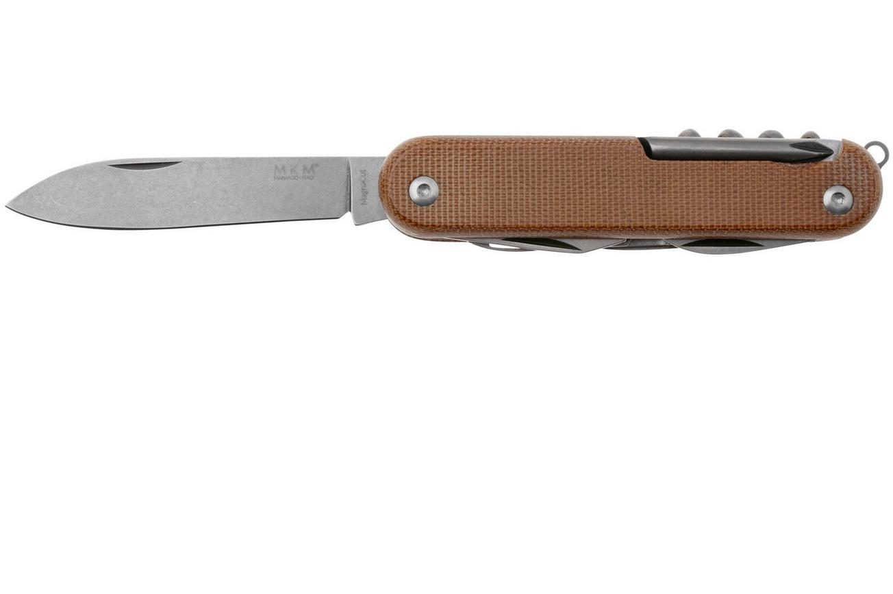 MKM Campo 7 CP07MAG-NC Magnacut Natural Canvas Micarta, zakmes