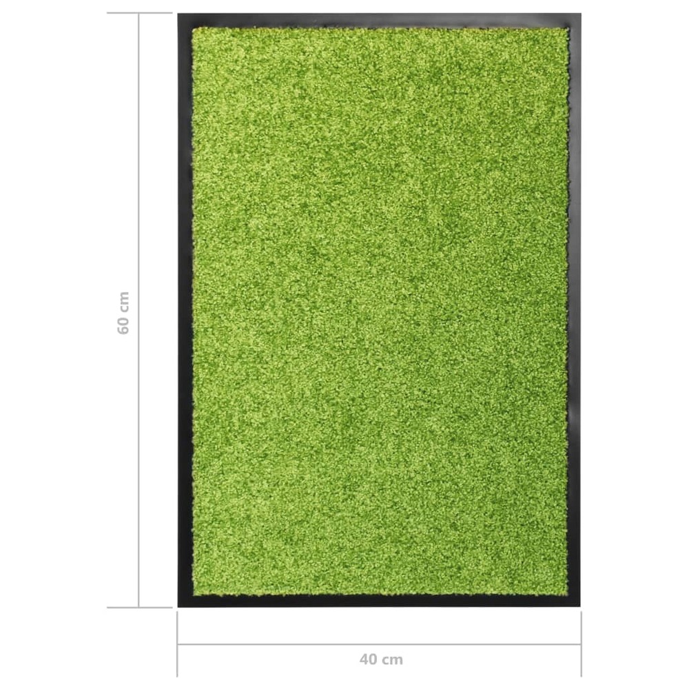 Paillasson lavable vert 40x60 cm