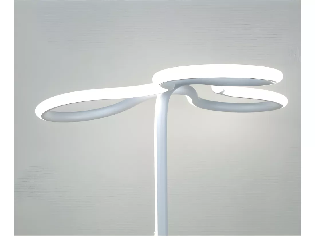 Lampadaire LED 166 cm design trèfle pied métal chromé - CLOVER