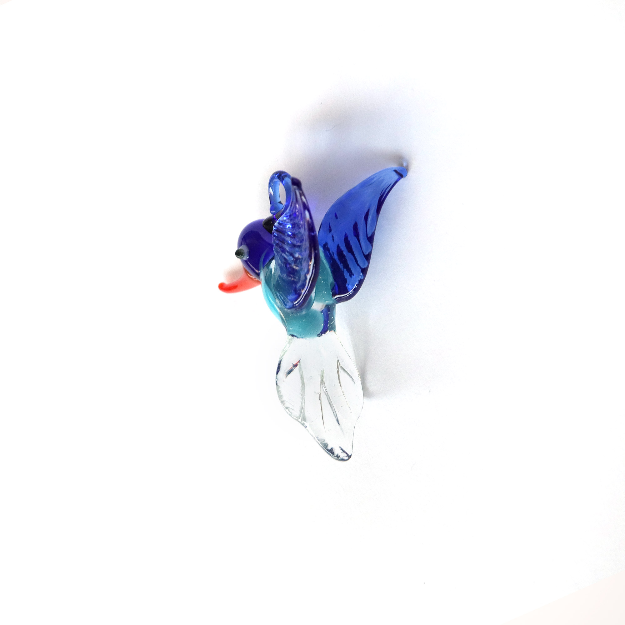 Glasfigur 'Kolibri' hängend, multicolor, H 6 cm, B 6 cm, L 3 cm von fischer's lagerhaus