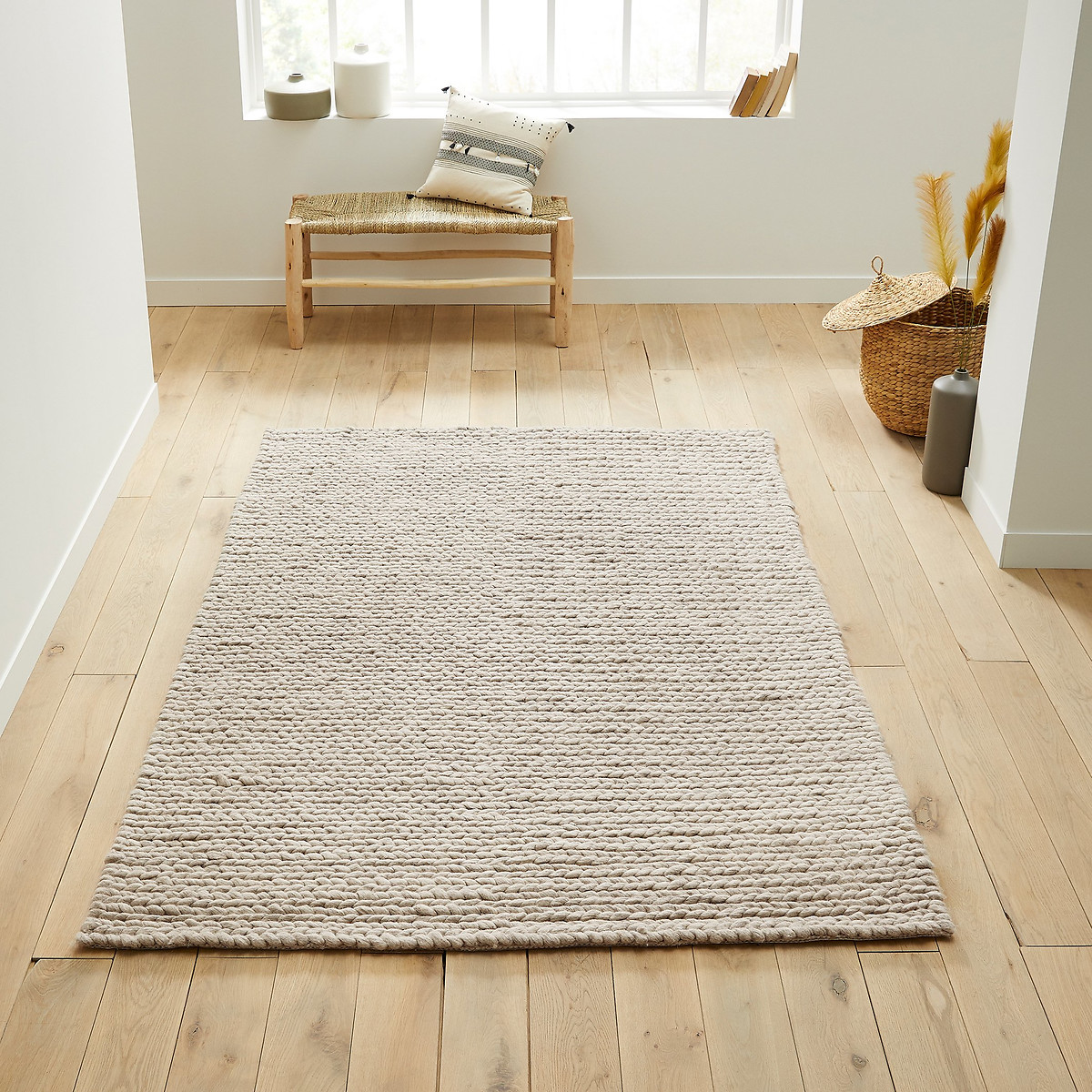 LA REDOUTE INTERIEURS<br>Tapete de lã, Diano, efeito tricot