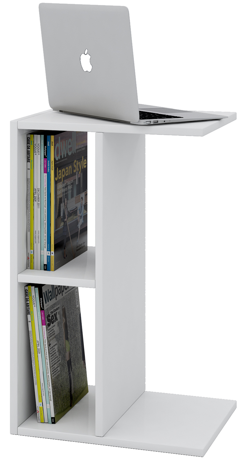 Beistelltisch - weiß - 63 cm hoch
